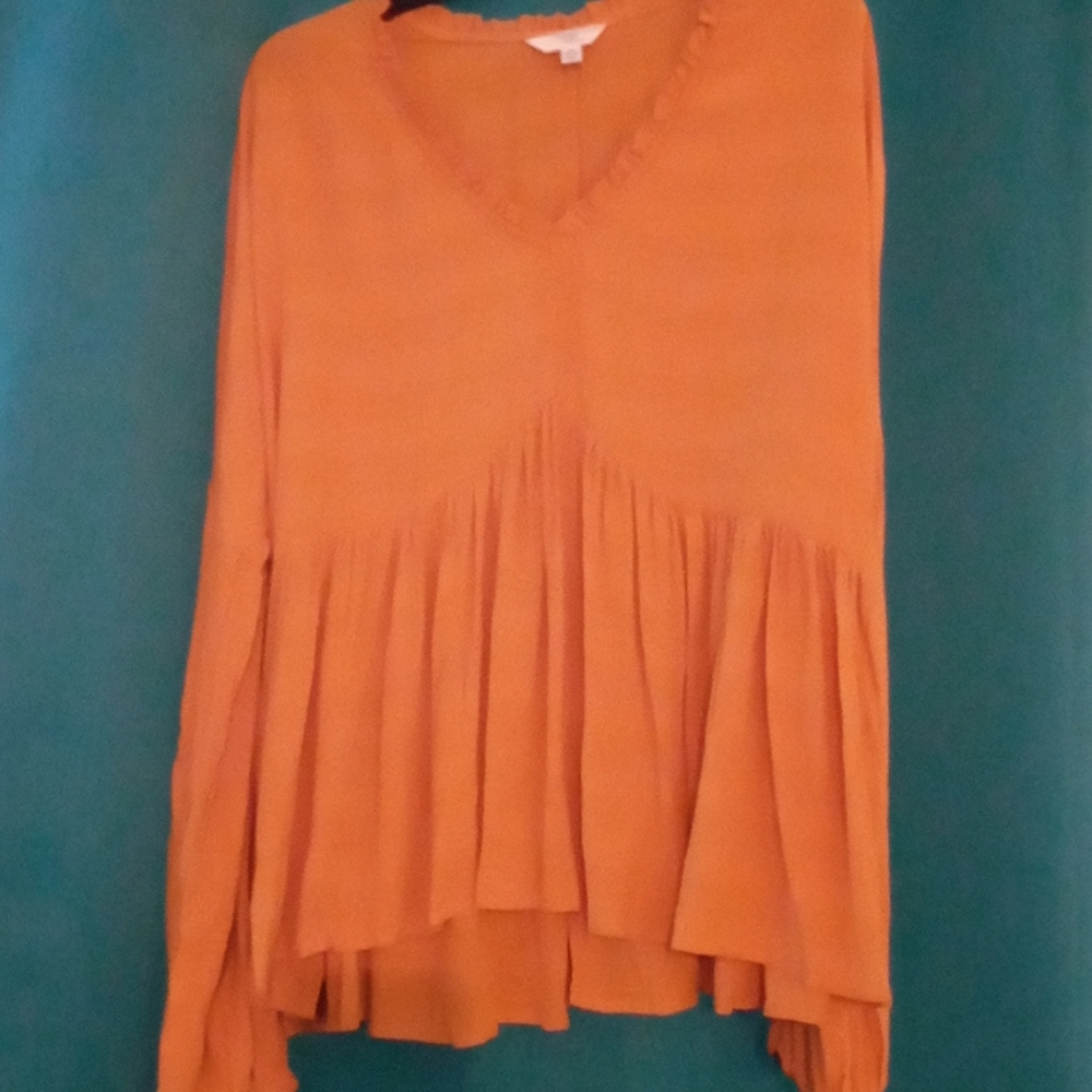 Time & Tru peasant top Sz XL